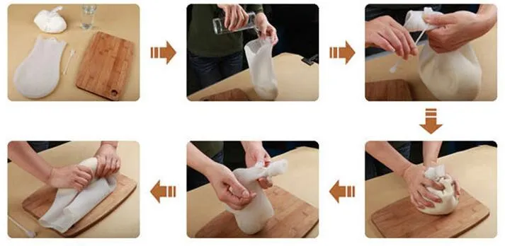 useful Cooking Pastry Tools Soft Silicone Preservation Magic Kneading Dough Bag Flour-mixing Bag Women Kitchen Tool