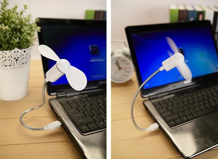 Summer Mini USB fan portable laptop fan creative charging treasure snake fan 2018
