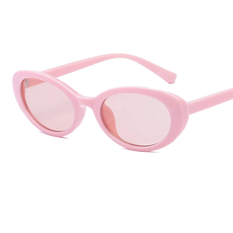 Lunettes de soleil roses nuances vintage pour femmes petites lunettes de soleil ovales à la mode cadre en plastique mignon pas cher hommes lunettes 2018 lunettes de mode