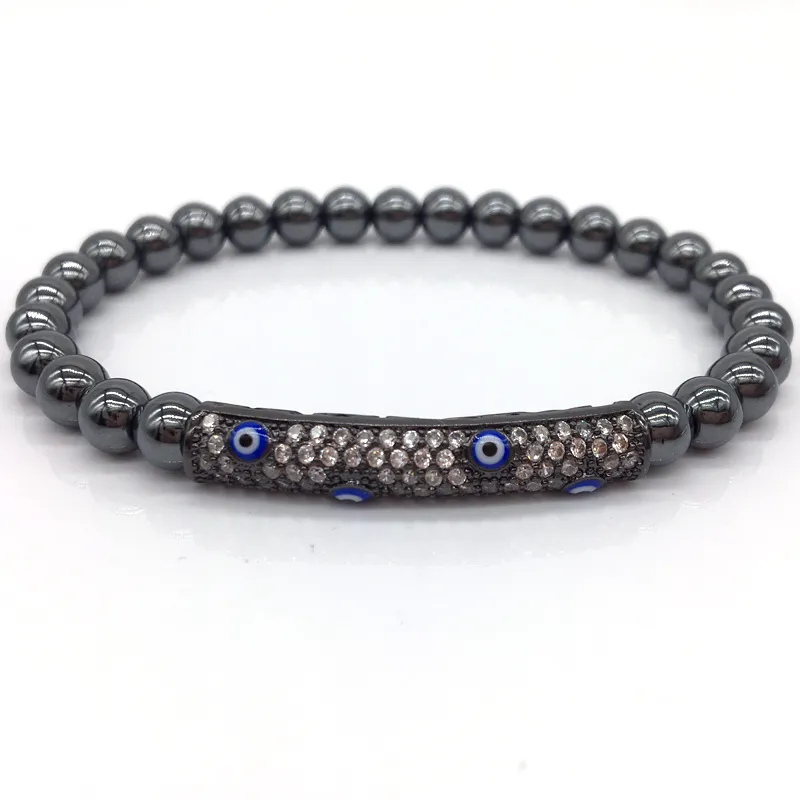Brochet de luxe bracelet à charme de luxe pour hommes femmes hématite bracelet de bijoux cadeau de bijoux
