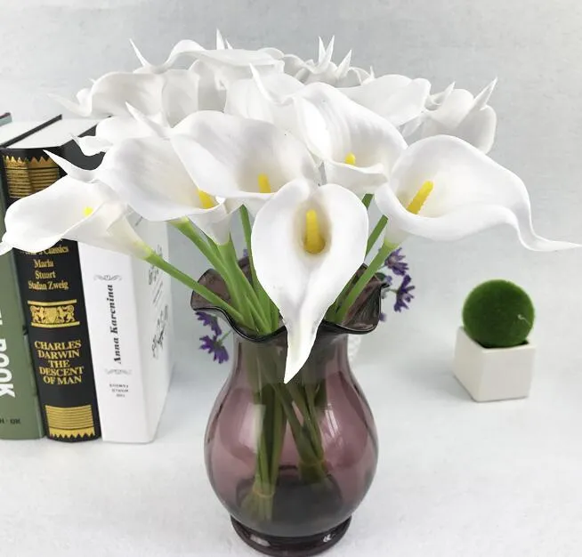 Hot Sale Calla Lily Bridal Wedding Bouquet Head Latex Real Touch Artificial Flower GA52