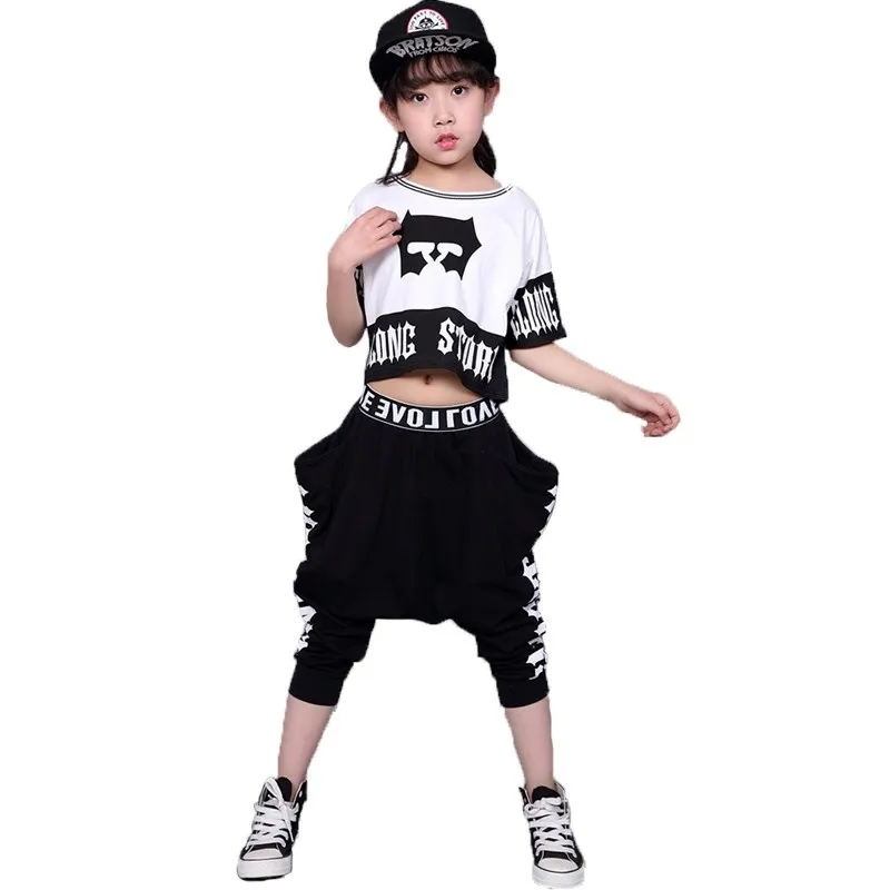 Children's Streetwear Fashion Set Suits Kids Clothing Hip Hop Dance Sets For Girls And Boys Jazz Clothing Costumes Sets Kid Suit