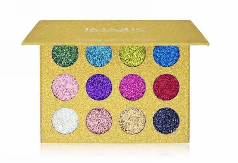 48 stks / partij Imagic Glitter Injecties Geproefd Glitters Single Oogschaduw Diamond Rainbow Make-up Cosmetische Oogschaduw Magneet Palet DHL GRATIS