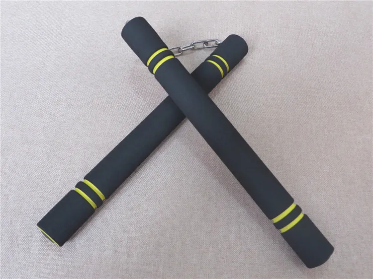 스폰지 Nunchaku 어린이 성인 안전 스폰지 Nunchaku 성능 훈련 스틱 교육 초보자 초보자