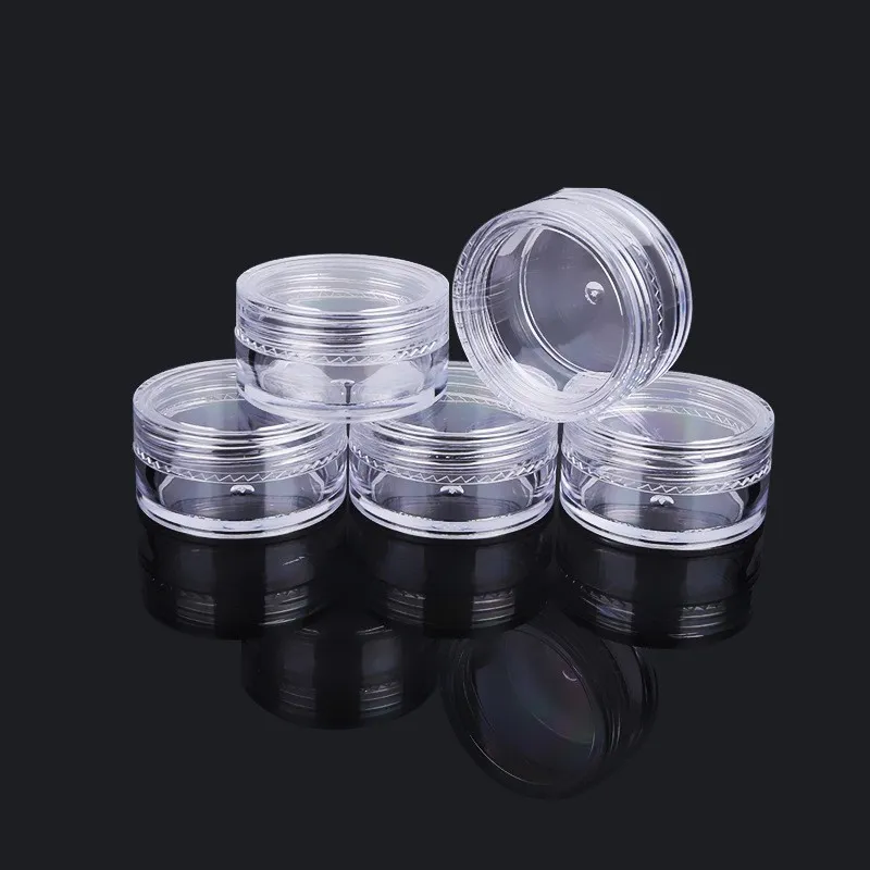 1-20pcs Transparent Plastic Jewelry Bead Storage Boxes Round Star Heart Container Jars Make Up Organizer Bead Gems Case - 36