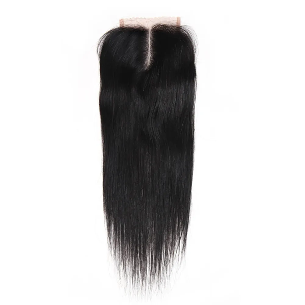 Indian Straight Lace Closure 4*4 inch 10 pcs Human Hair Closure 130% Density human hair Lace Closure