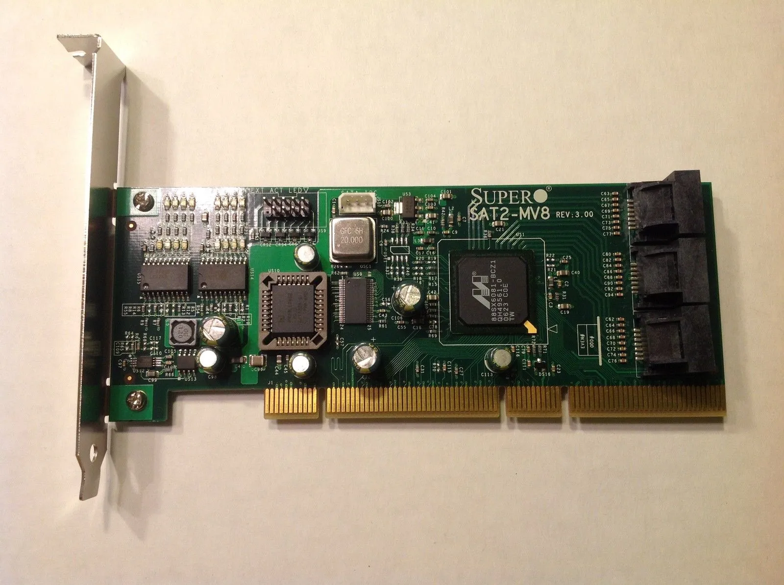 AOC-SAT2-MV8 8-Port PCI-X SATA II Array Card 100% Testad perfekt kvalitet