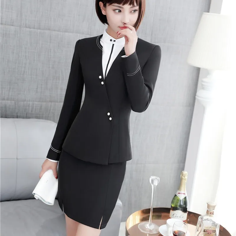 Formal Styles Skirt Suits With Jackets For Women Business Office Work ...