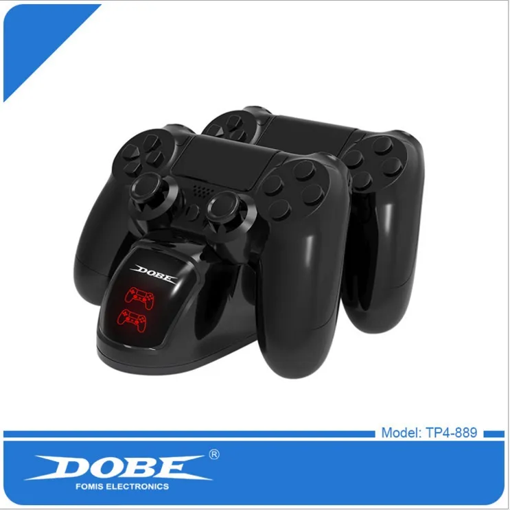 PS4 Slim Pro 무선 컨트롤러 도킹 스테이션 USB 이중 충전기 Dock TP4-889 용 Dobe 듀얼 충전 도크