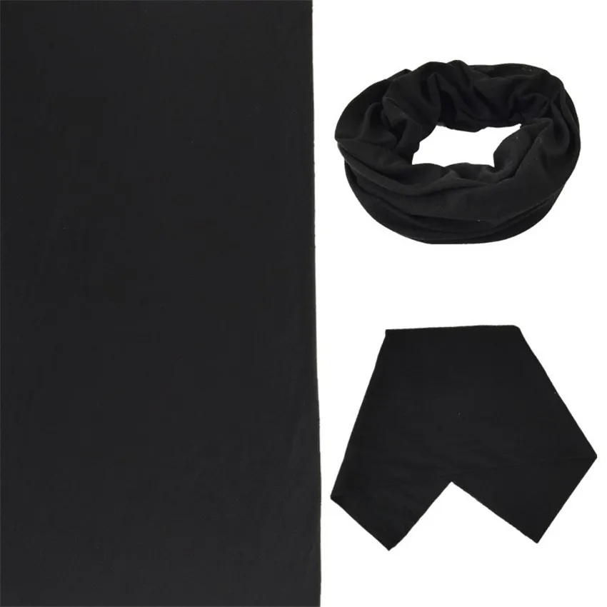 DIY Solid Polyester Bandana scarves Seamless Hiphop Scarves Headwear Outdoor sports riding headcloth Solid sunscreen muffler Collar