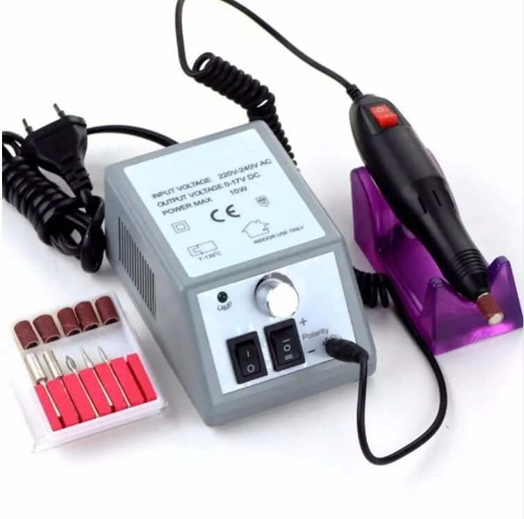 Máquina de manicure de broca de unha elétrica profissional com brocas 6 bits pedicure manicure Nail Art Equipamento eletrônico arquivo de unhas