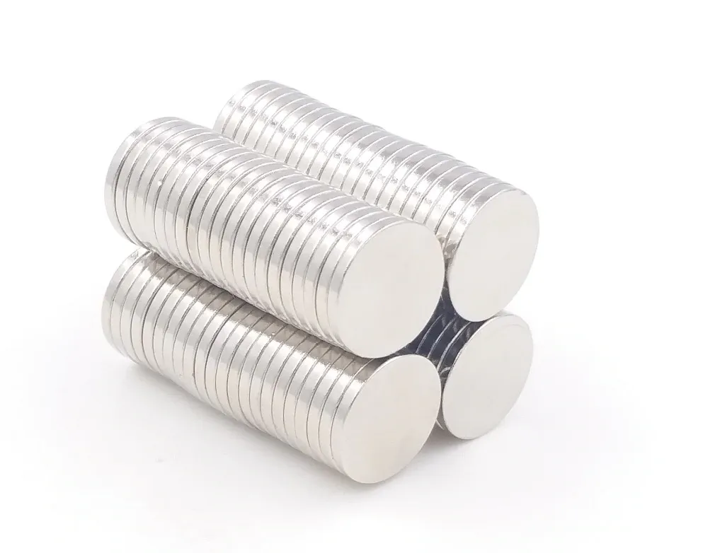 Super silny okrągły cylinder 12 x 1,5 mm magnesy rzadkie neodymium ziemskie