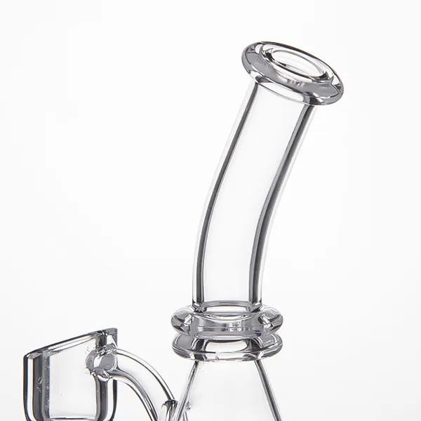 4mm Quartz banger Beaker Smoking Accessories 128mm Length Mini Bongs Flat Bowl Banger Nails Quartz Water Pipe