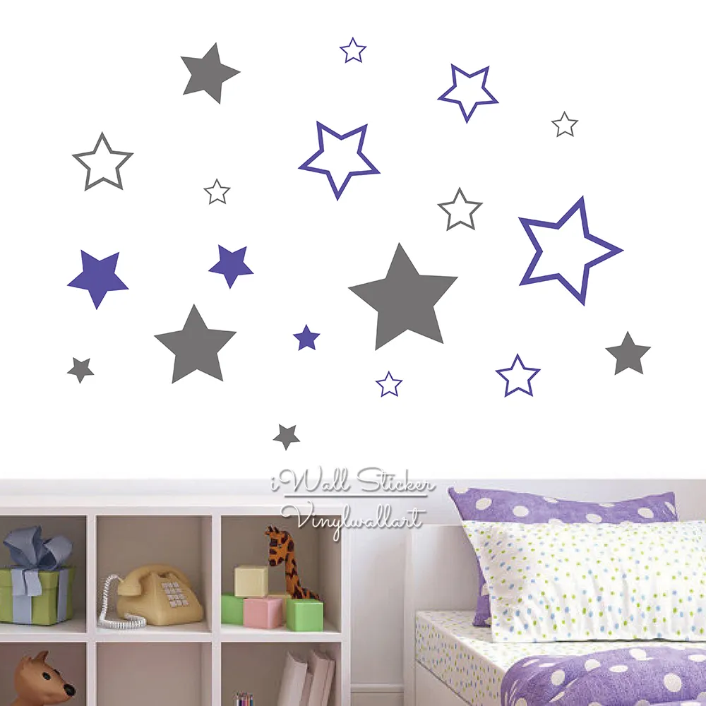 Baby Nursery Stars Wall Sticker Star Wall Decal Children Room Decor