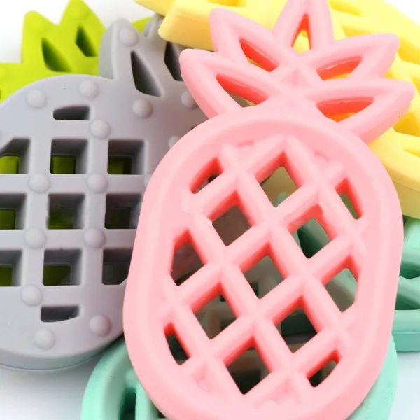 Infant pineapple Teethers food silicone Toddler fruit pineapple Soothers baby molar training natural organic safe teether baby teething toys