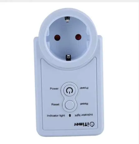 Spina UE Smart Outlet GSM Outlet Plug Presa con sensore di temperatura SMS Controllo comando Controllo russo / inglese Versione opzionale