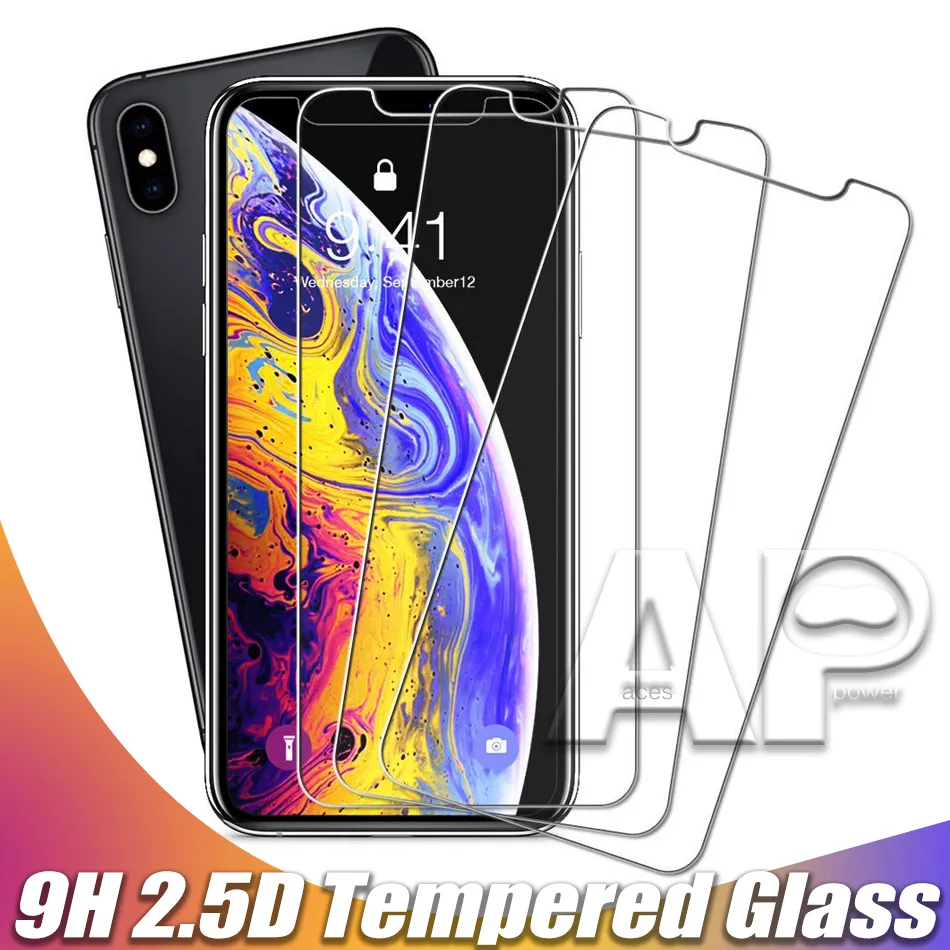 Tempered Glass Screen Protector For New Iphone 15 14 13 12 11 Pro XR XS MAX X 8 Plus Samsung Galaxy S9 LG V20 Without Package