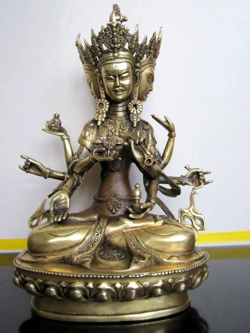 Tibetan Bronze Gold Churi Price Ushnishavijaja Buddha Statue From