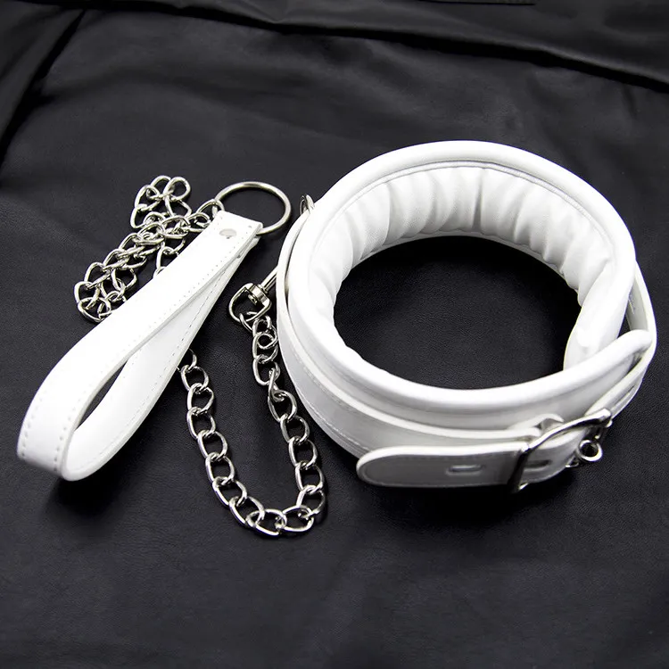 BDSM PU Leather Dog Collar Slave Bondage Belt Lockable Fetish Erotic Sex Products Adult Toys For Women And Men - HS04