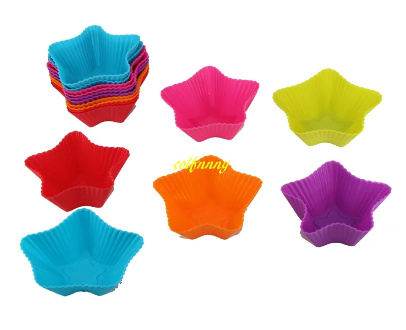 Mould Cake, Silicone Baking Moulds Kmart .Colorful Five Pointed Star Shaped Silicone Muffin