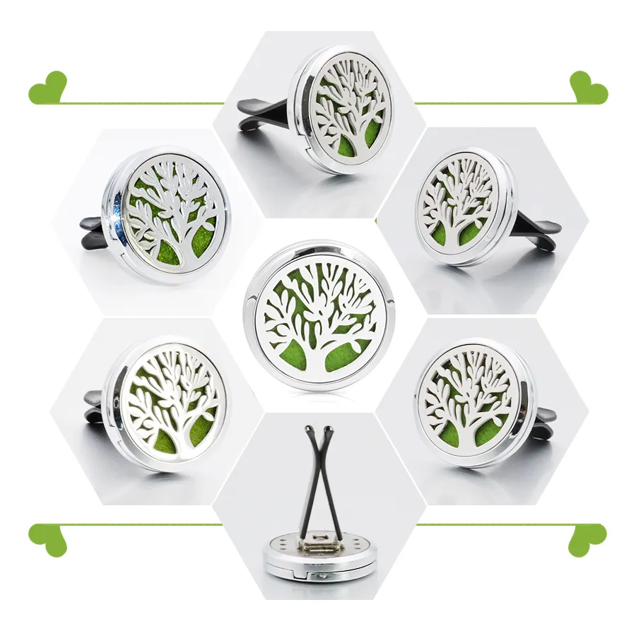 Angel Wing Essential Oil Car Vent clip Air Freshener Diffuser Locket Car Aromatherapy Perfume Locket with free pads