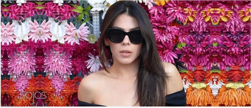 Kadınlar için 2018 Yeni Retro Vintage Kedi Göz Güneş Gözlüğü Plastik Çerçeve Aynalı Lens Kadın Bayanlar Sunglass