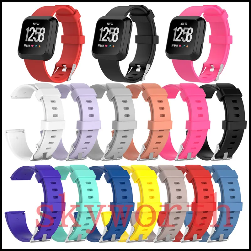 Siliconenvervangingriemen TPE-band voor Fitbit Versa Lite Watch Intelligente Neutrale Klassieke Armband Polsriem Band met naaldsluiting