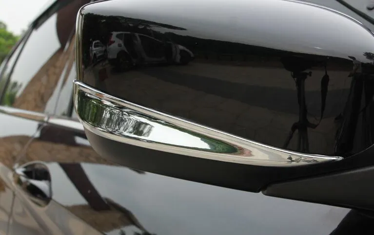 Bande de garniture de protection de décoration de miroir de voiture en chrome ABS de haute qualité 2 pièces pour Honda Accord 2012-2018