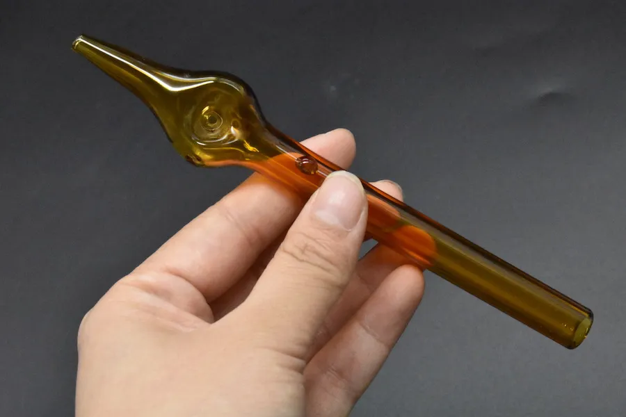 RORA 10pcs Mini Pipes à Eau En Verre Colorées 16cm - Bongs Portables Handmade