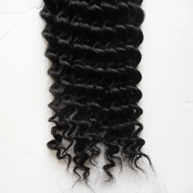 Brasilianska Virgin Hair Micro Loop Human Hair Extensions 100g Kinky Curly Natural Micro Link Hårförlängningar Human Micro Rings