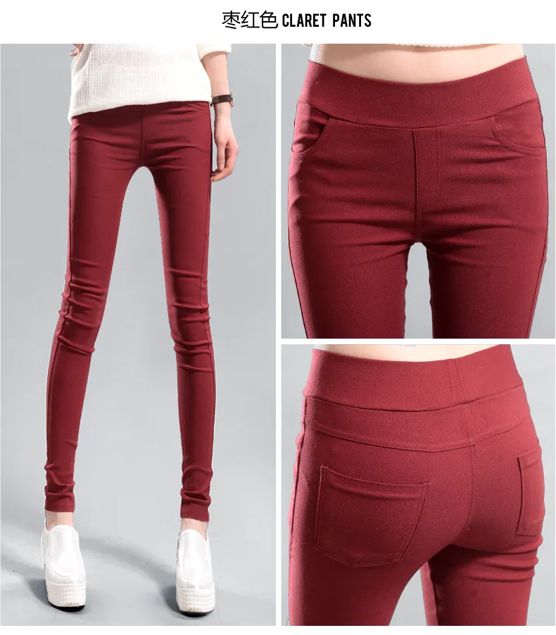 Femmes nouveau Style coréen de l'élastique mince Sexy crayon pantalon femmes grande taille veste décontractée Leggings