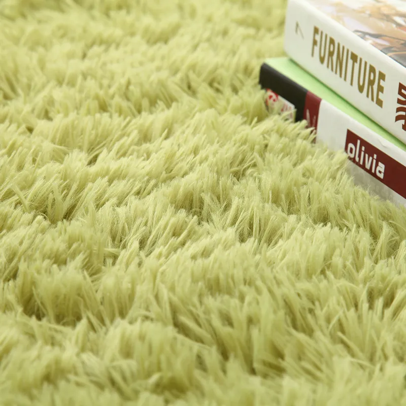 Pluizig ronde tapijten voor woonkamer faux bont tapijt kinderkamer lange pluche tapijten voor slaapkamer Shaggy Area Tapijtwit