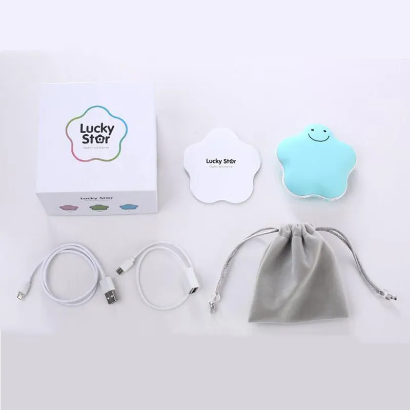 미니 USB 행운의 스타 마카 따뜻한 손 모바일 충전 전원 공급 장치 다섯개 스타 전기 빵 따뜻한 아기 여자 선물