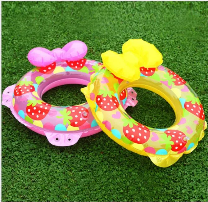 70 cm flotteurs gonflables piscine flottant fraise anneaux de natation infantile enfants papillon tubes de natation bain plage jouet