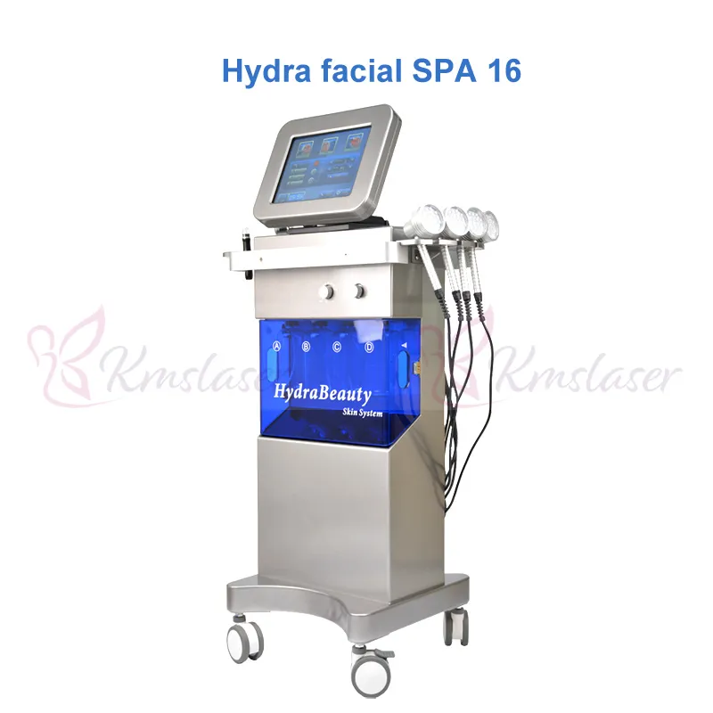 Professionell spa Använd 6 i 1 Syrevattenmaskin SPA16 Hydra Facial Oxygen Spray Gun Hydro Dermabrasion LED Light Therapy Machine