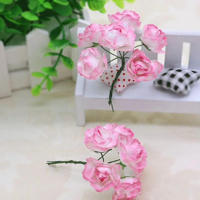 por simulação flor Flower Gift Caixa de decoração Acessórios de decoração artificial Acessórios de chapéu de grinaldas de rosa