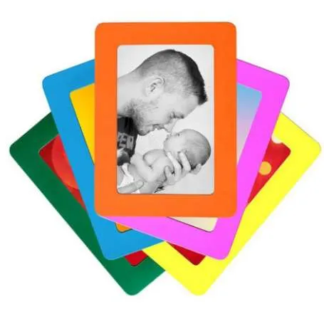 Färgglada magnetiska bildramar 11.8 * 16cm Fotomagneter PhotoFrame REFERATO PVC 160mm * 118mm Magnetiska fotoramar # 42705