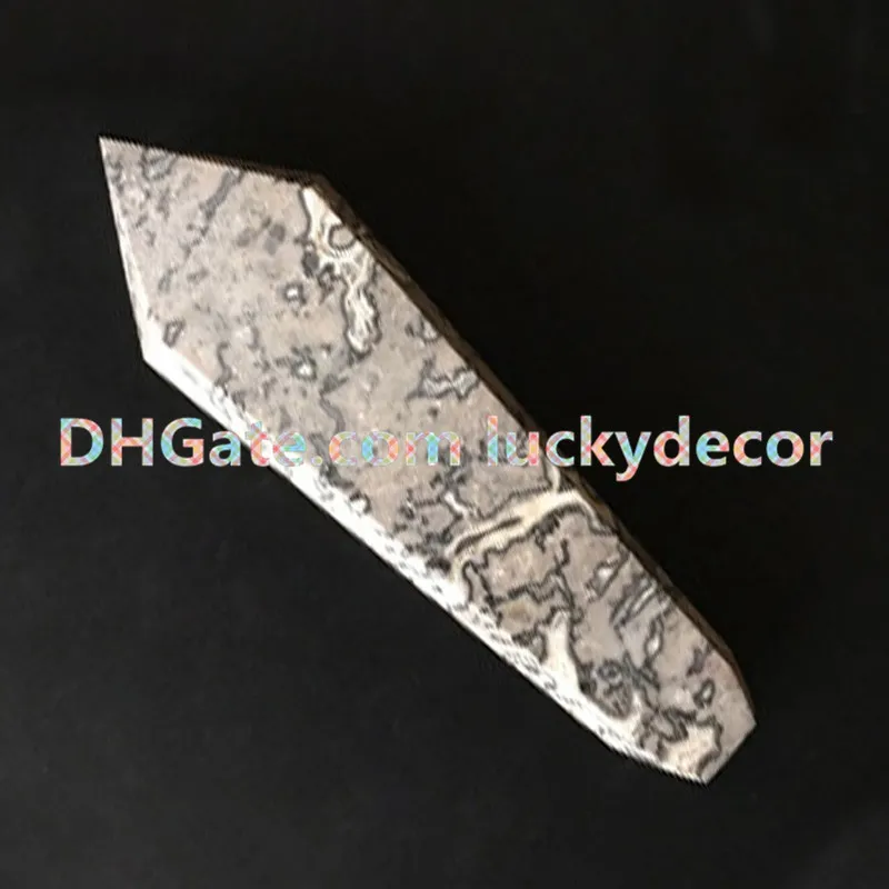 Gemstone Crystal Picasso Jasper Tobacco Smoking Pipe Hand Carved Reiki Chakra Healing Protection Natural Impression Jasper Marble Stone Pipe