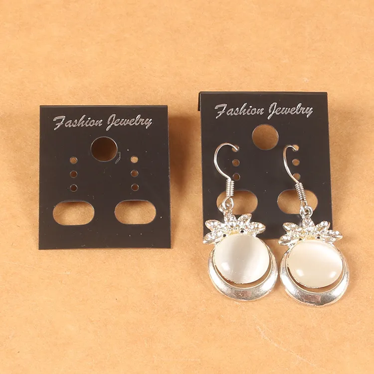 Wholelot Fashion White Black Jewelry Earrings Packaging Display Cards Plast Taggar 43 cm hängande taggar kan anpassade 2971833