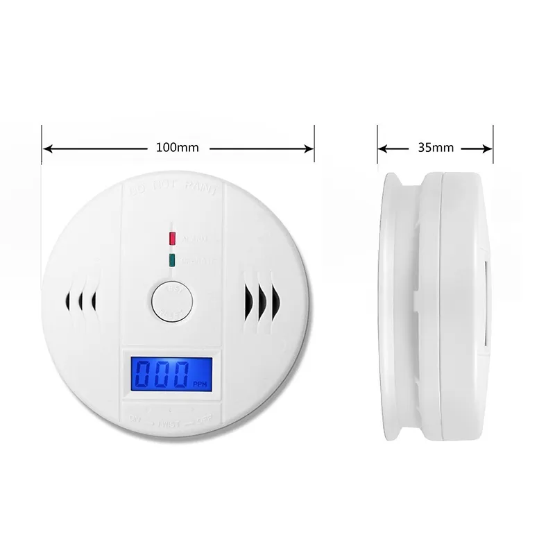 CO Carbon Monoxid Gas Sensor Monitor Alarm Poiining Detektor Tester för hem säkerhet Övervakning Hight Quality 