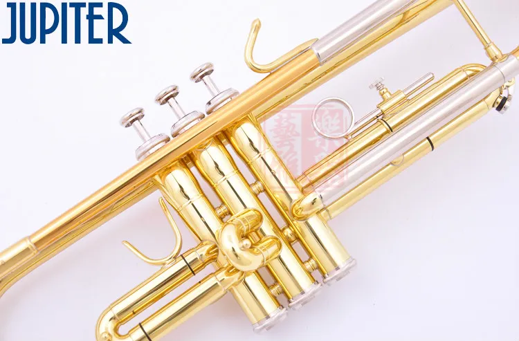 JUPITER JTR-408 Trompette Sib Professionnelle En Laiton Or Laque Trompette Perform Instruments Avec Étui Et Embouchure Livraison Gratuite