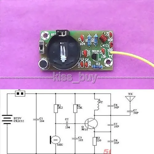 Kit Di Apprendimento Elettronico Fai Da Te Kit Radio Semplice Microfono  Wireless FM Formazione Elettronica Della Scheda Trasmettitore FM Da 26,88 €