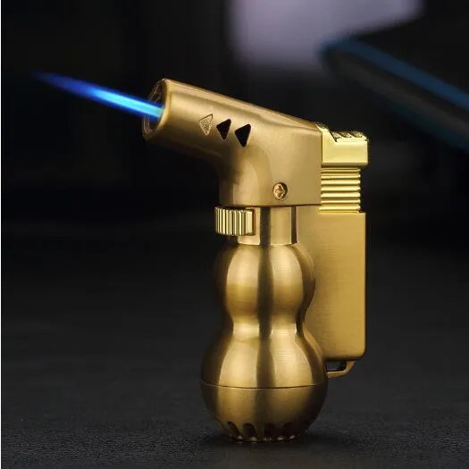 Butane gas Torch Windproof cigar Lighter kitchen Tool Inflatable Jet FlameTorch portable in pocket best smoking pipe tool