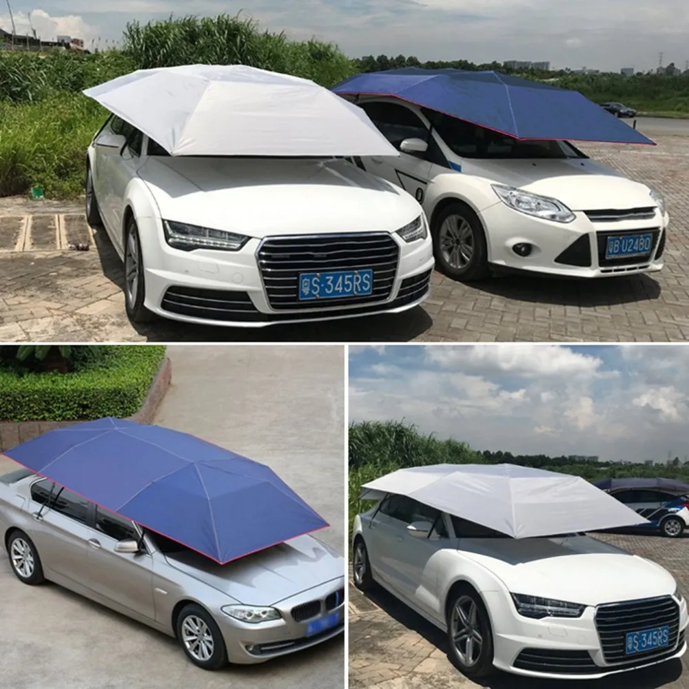 Hewolf Automatische luifel Tent Car Cover Outdoor Waterdicht gevouwen draagbare auto luifel deksel anti-uv zonnescherm dak tent nieuw