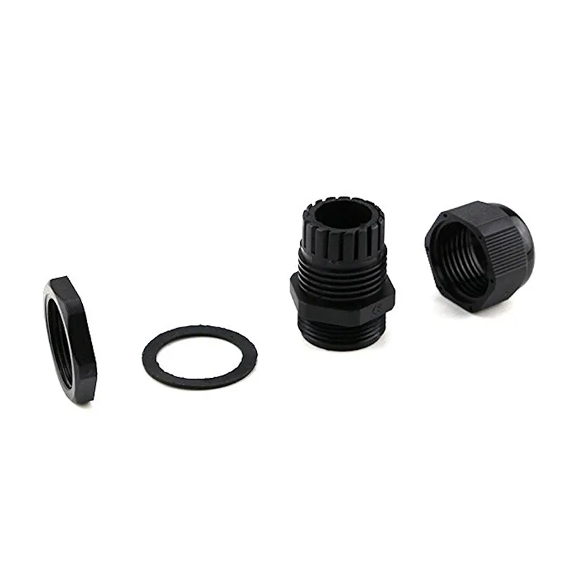 Suyep PG7 Preto Branco Cabo Glandos Conectores De Nylon Ajustável À Prova D 'Água Juntas Com Gaxetas 3-6.5mm Para Aparelhos Elétricos