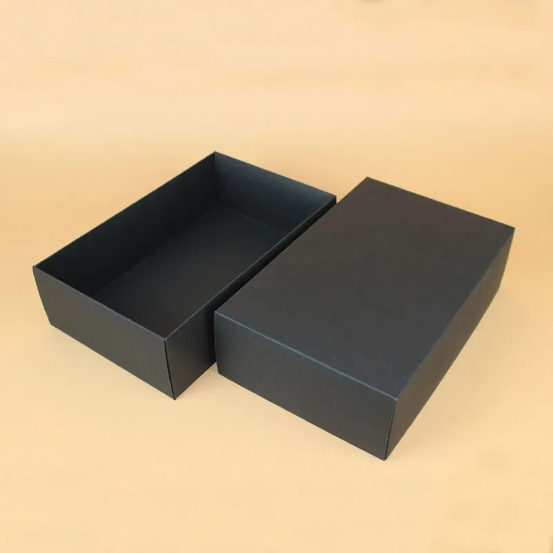 28*18*8cm Black White Paper Gift Box Big Gift Kraft Cardboard Box لأحذية T-Shirt ملابس داخلية ZA6153