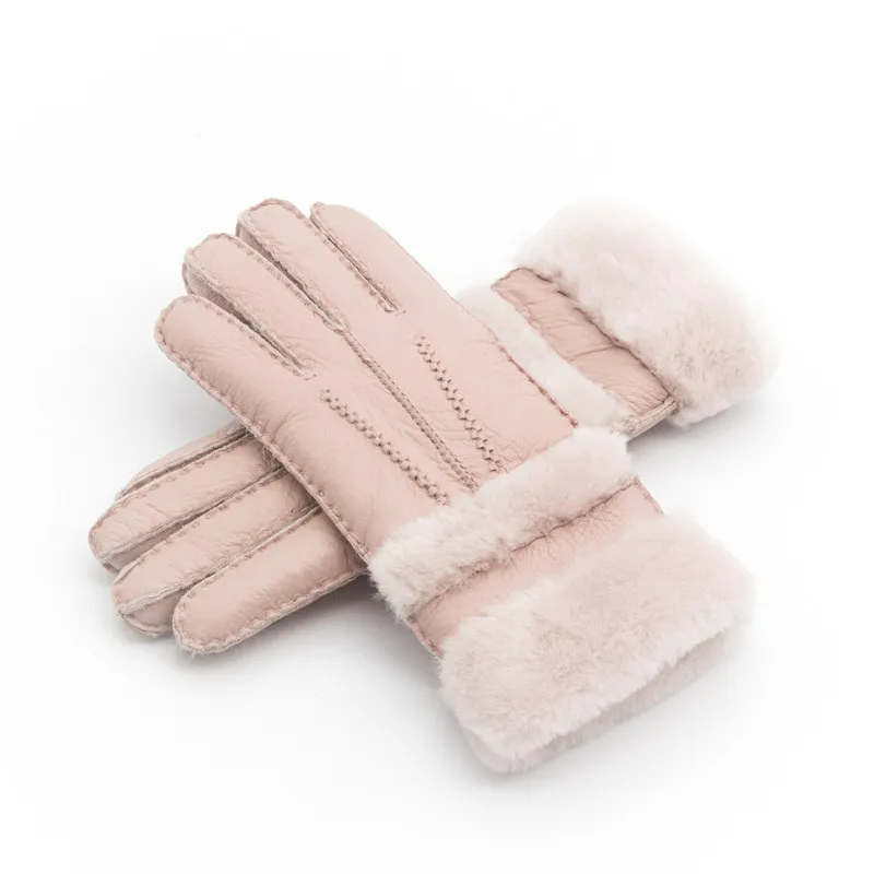 2018 New Women High Quality Leather Gloves Women Wool Gloves Quality Assurance - lengthened