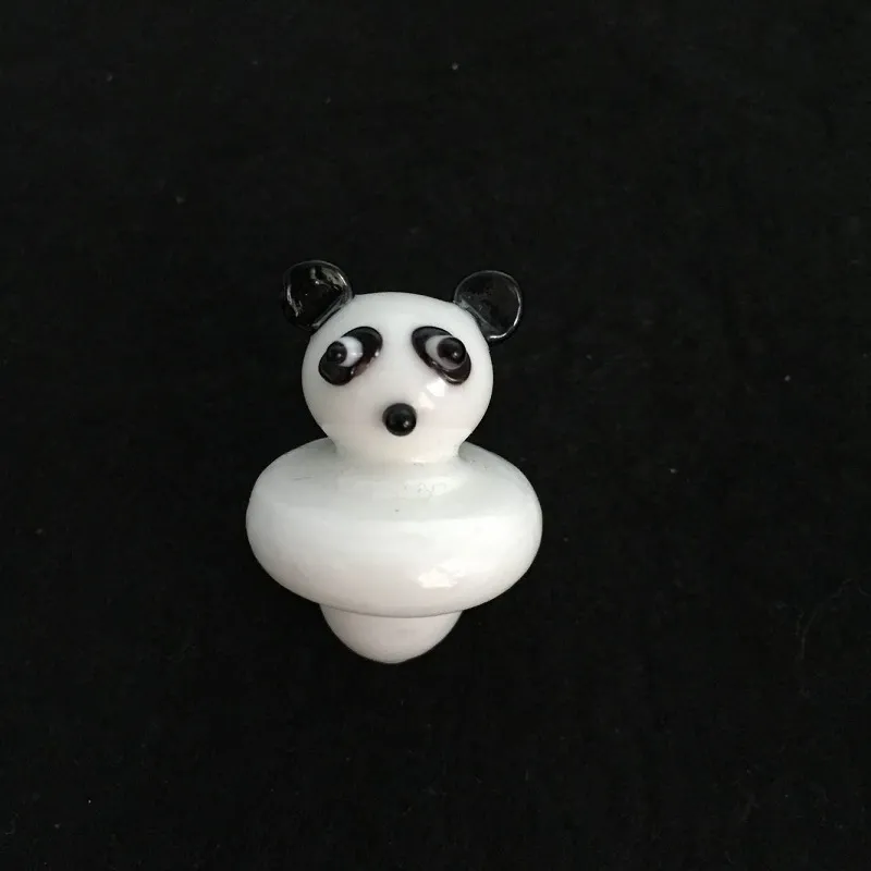 2018 New Solid Colored Glass Panda UFO Carb Cap dome 23mm for 4mm Thermal P Quartz banger Nails water pipe bongs in stock