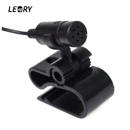 LEORY 2.5mm Jack Stereo Car Bluetooth Microfono esterno Mic con supporto Ricevitore radio Lettori CD DVD Cavo nero 4M