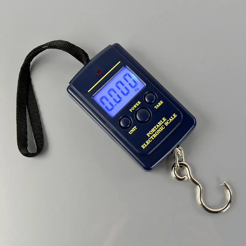 40kg Digital Luggage Handy Scales 88Lb 1410oz LCD Display Hanging Fishing Weight Scale wen6753